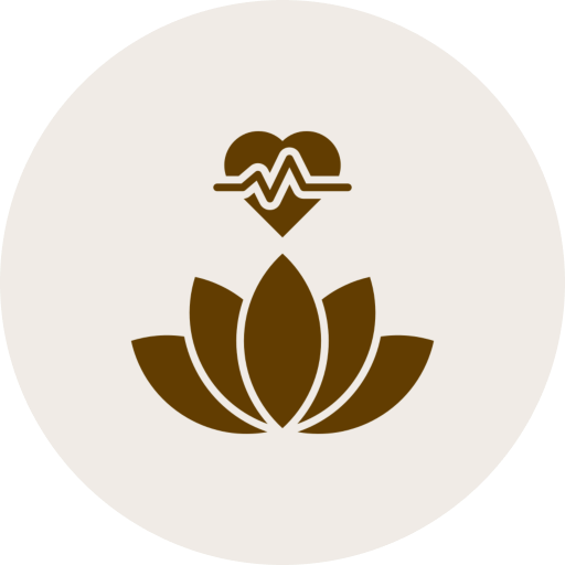 Wellness symbol with lotus flower