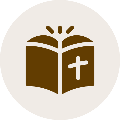 Bible icon in dark circle